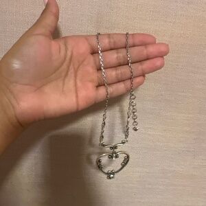 Silver plated heart pendant